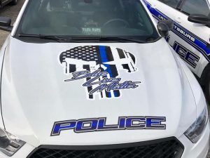 Thin Blue Line auf einem Dienstfahrzeug der Eastern Kentucky Police
